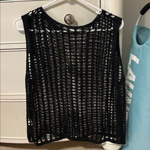 Black Knit Tank Top